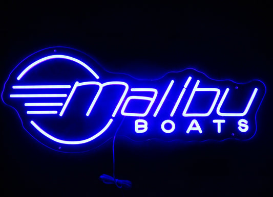 Malibu Boats Blue Neon LED Wall Light