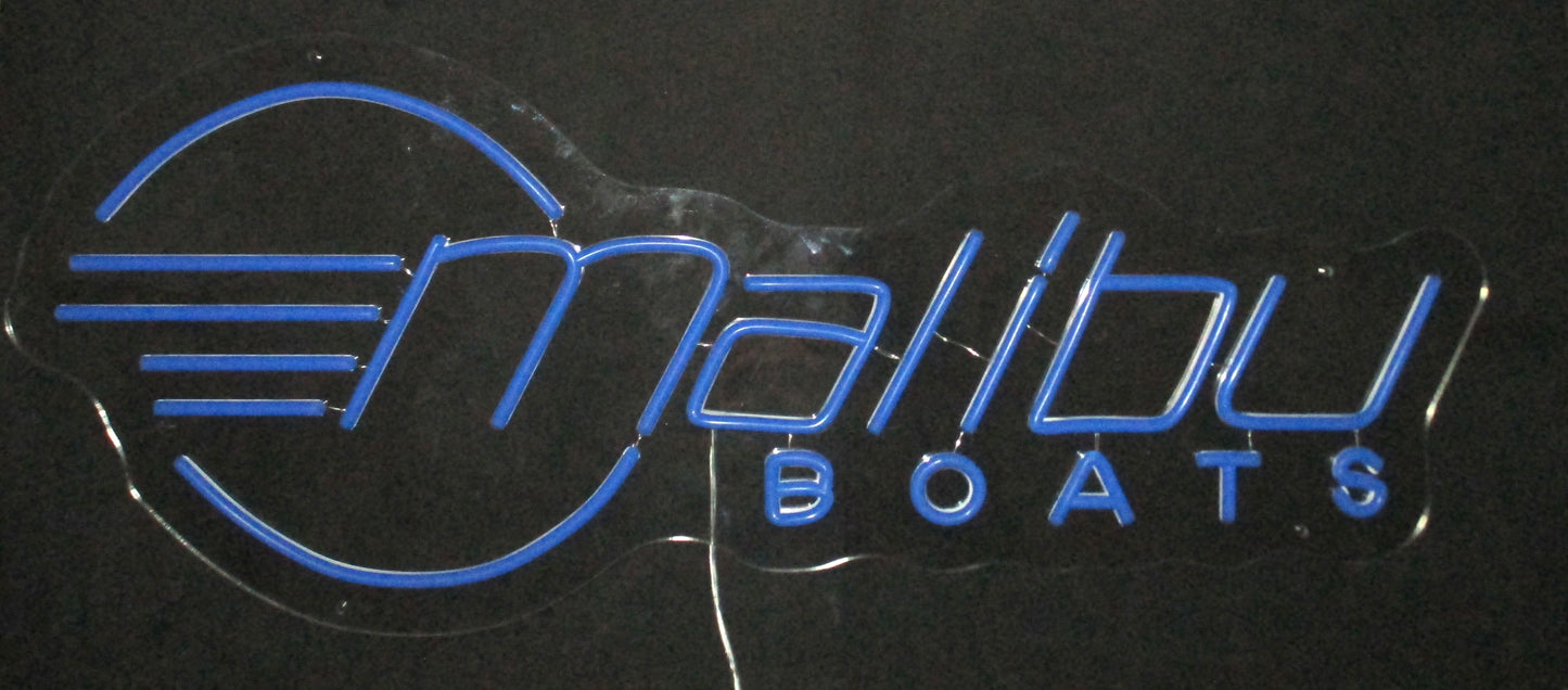 Malibu Boats Blue Neon LED Wall Light