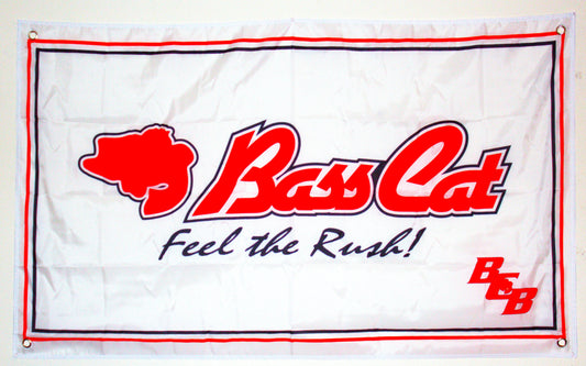 Bass Cat Boats Feel the Rush! Flag Banner 3x5ft