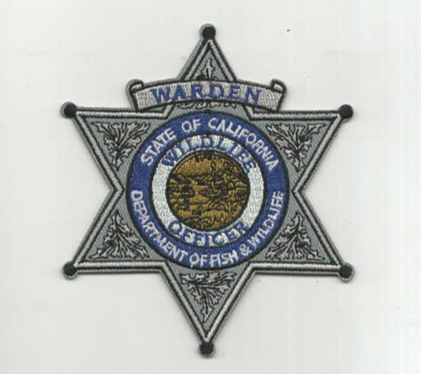 Game Warden Wildlife Officer Embroidered Patch - California