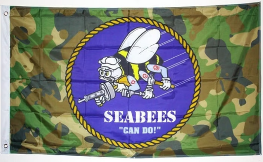 NAVY Seabees Flag Banner 3x5ft