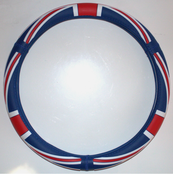 United Kingdom 15" Steering Wheel Cover Genuine Leather PVC