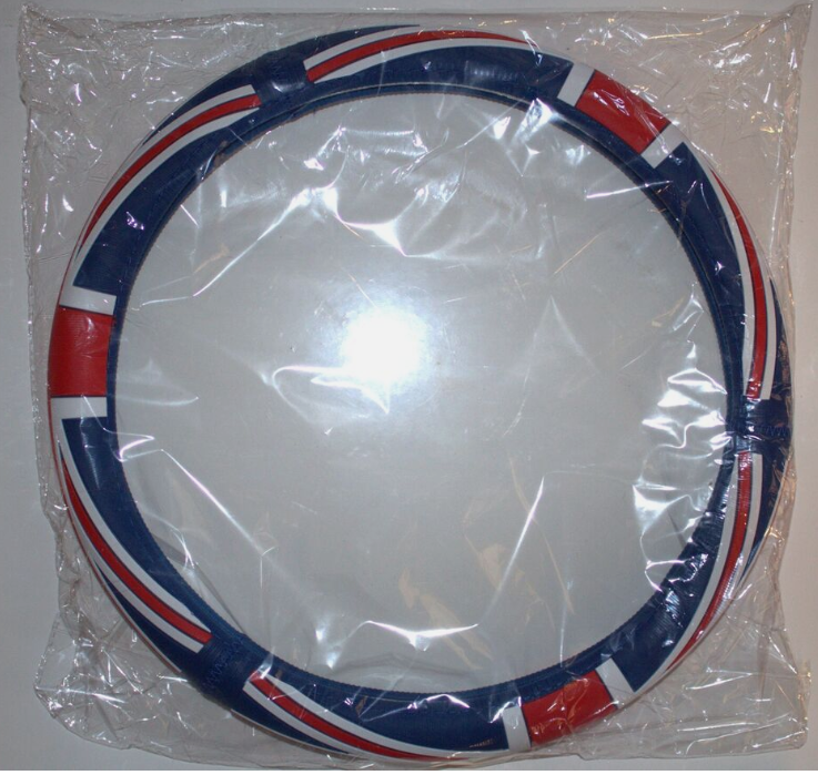 United Kingdom 15" Steering Wheel Cover Genuine Leather PVC